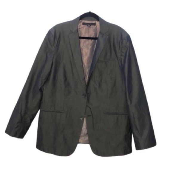 Kenneth Cole Men Black Blazer Black Cotton - Picture 1 of 14